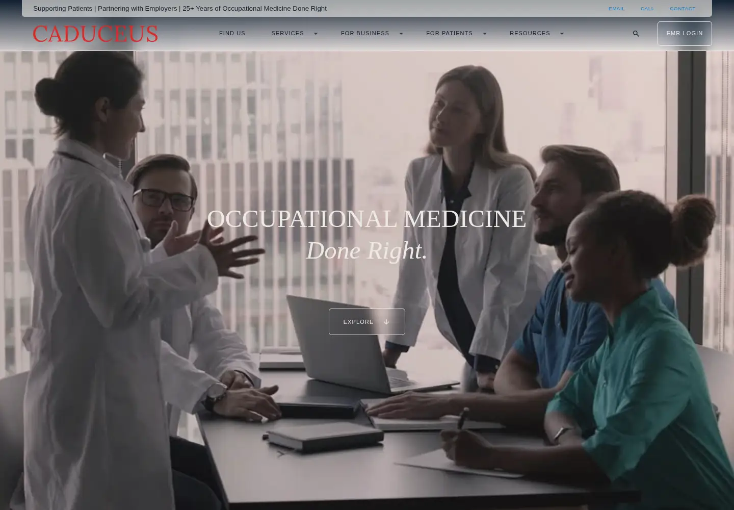 Screenshot of caduceususa.com