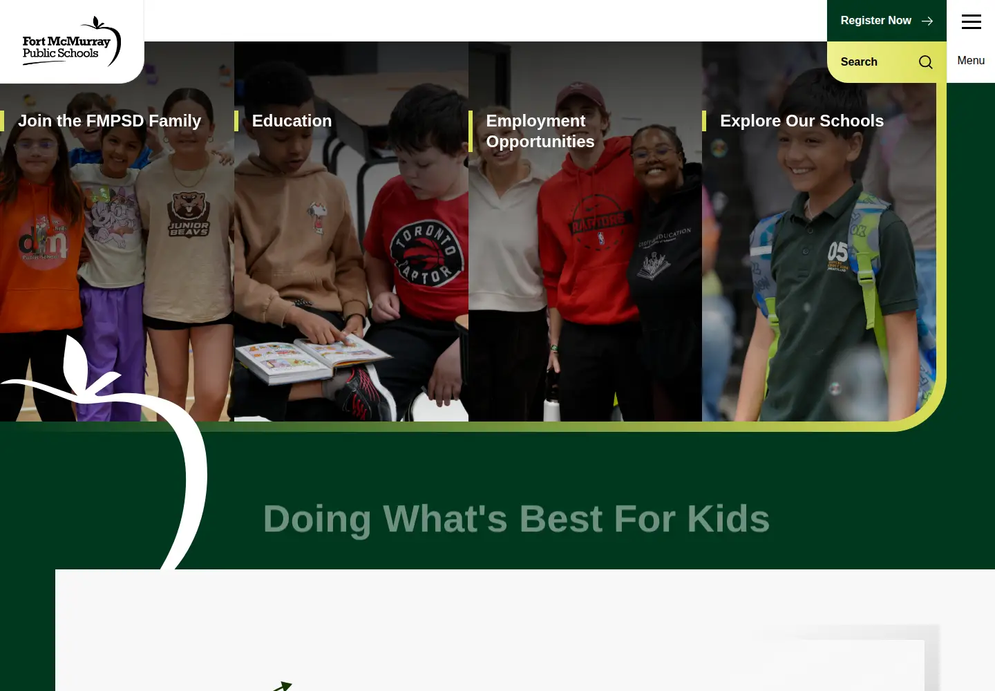 Screenshot of fmpsdschools.ca