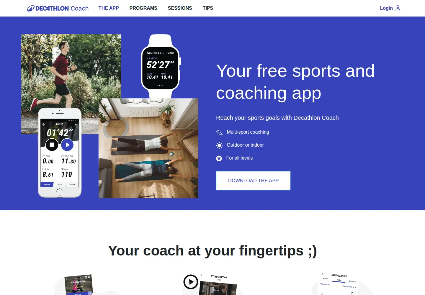 Screenshot of decathloncoach.com