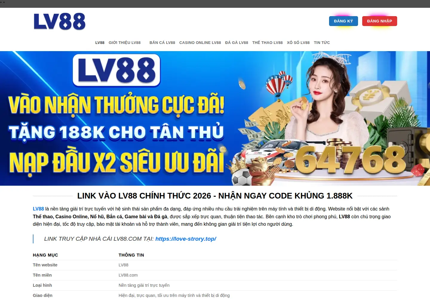 Screenshot of lv88.reviews