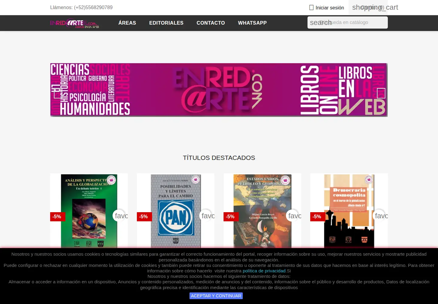 Screenshot of enred-arte.com
