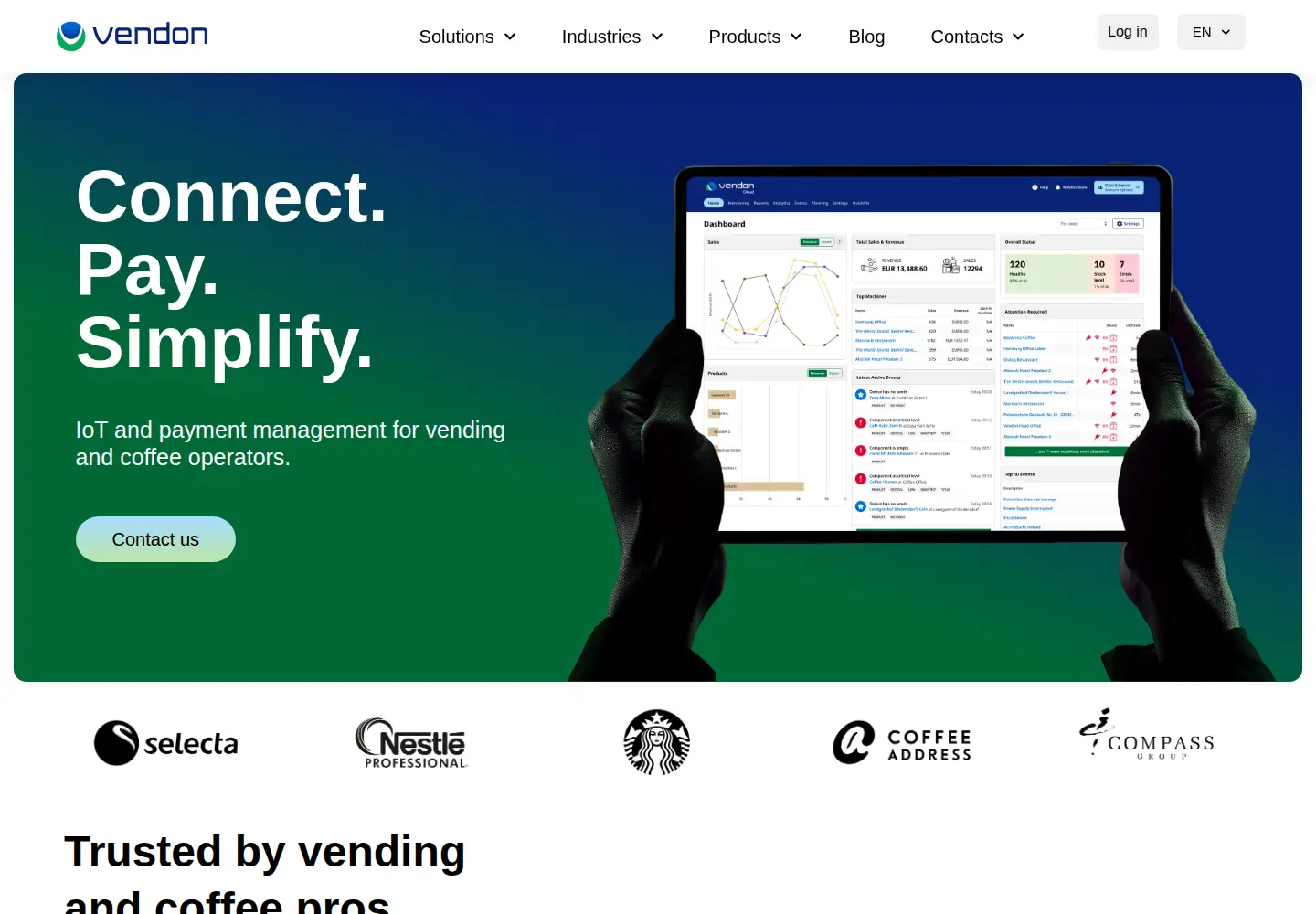 Screenshot of vendon.net