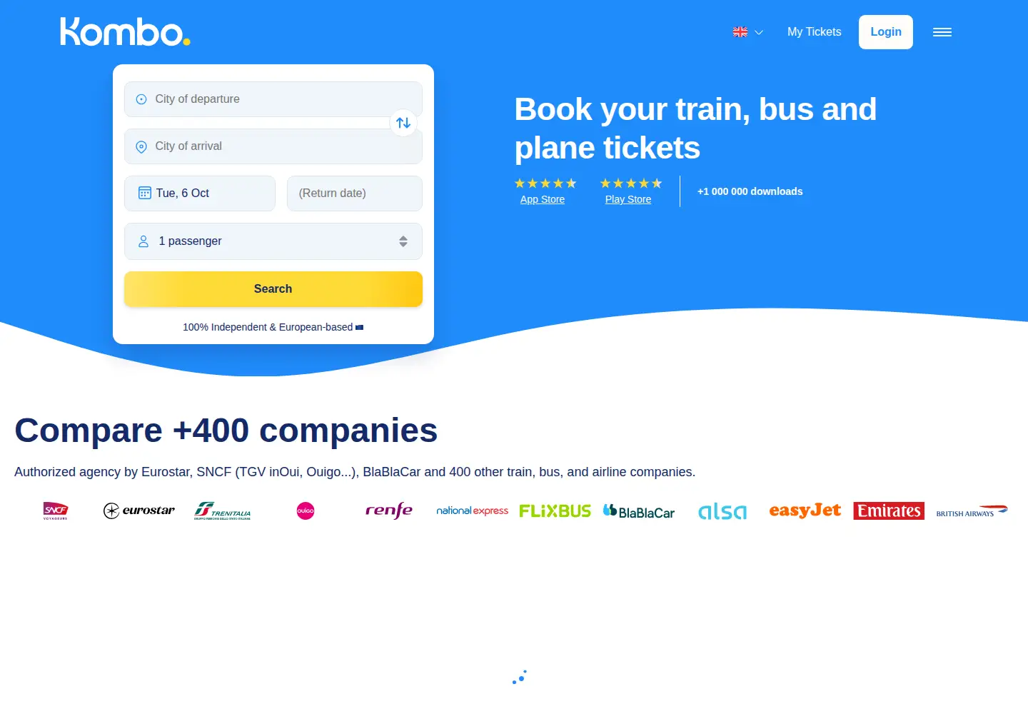 Captured homepage of kombo.co in the current scan
