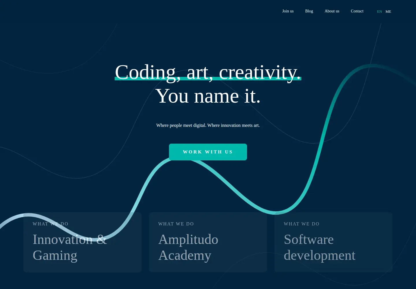 Captured homepage of amplitudo.me in the current scan