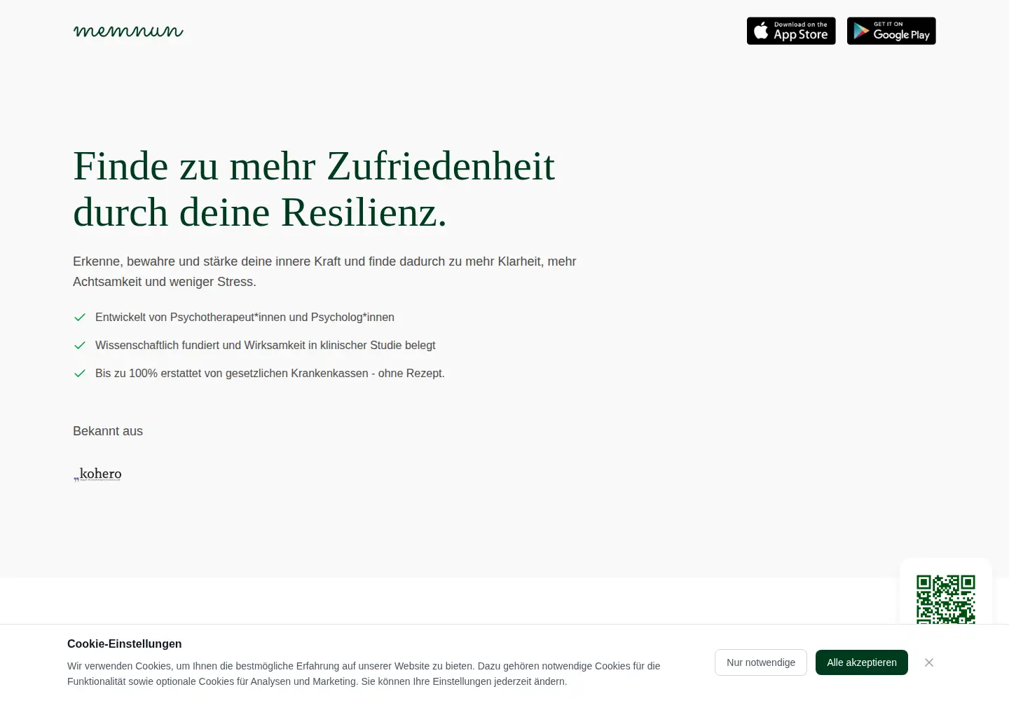 Screenshot of memnun.app