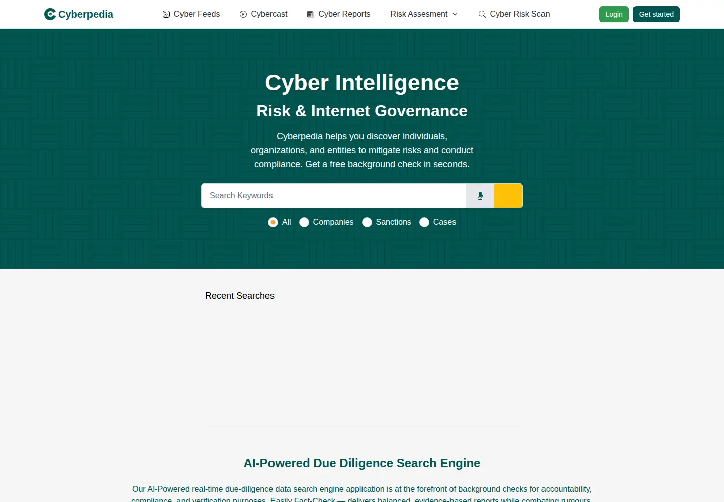 Captured homepage of cyberpedia.app in the current scan