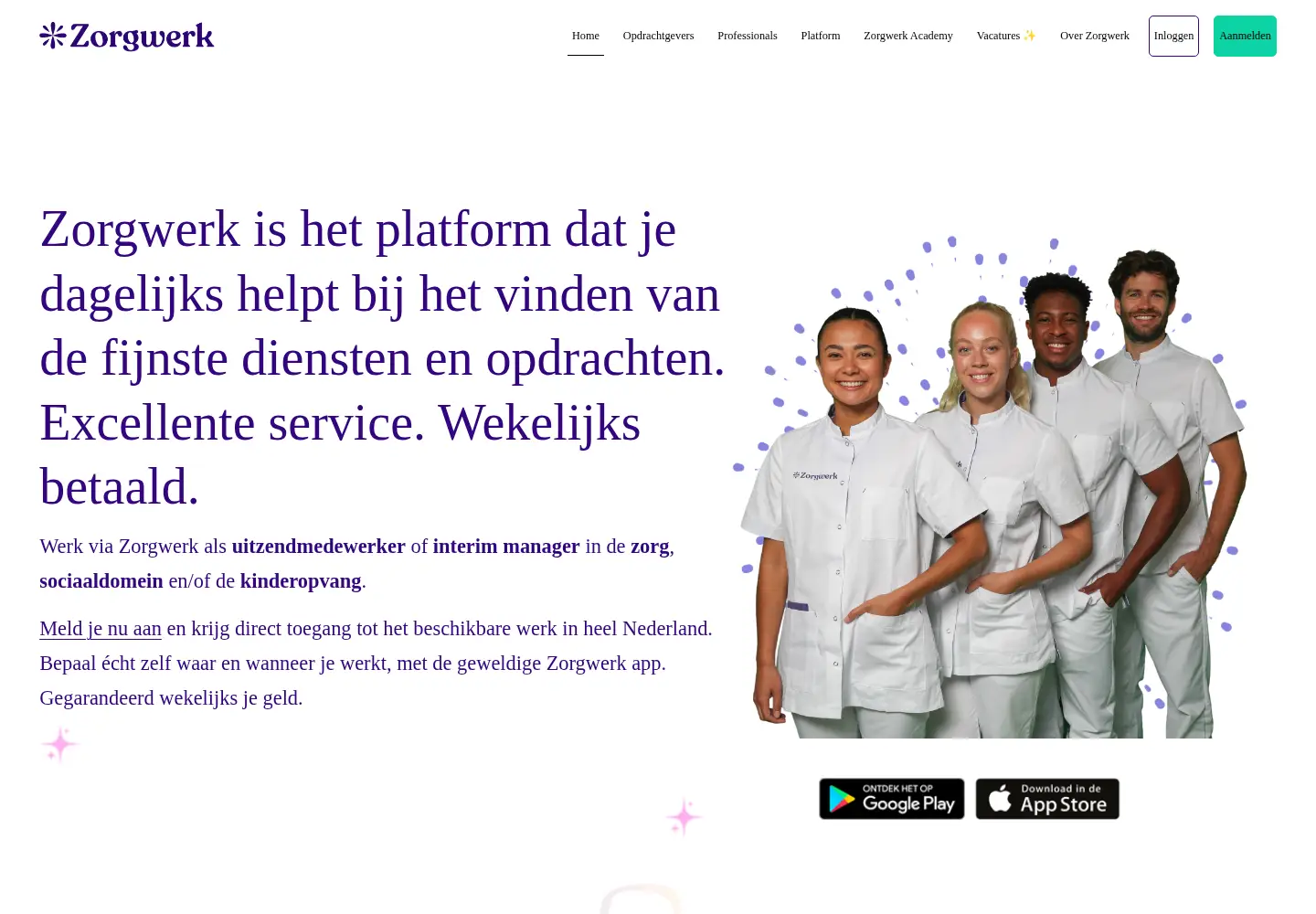Screenshot of zorgwerk.nl
