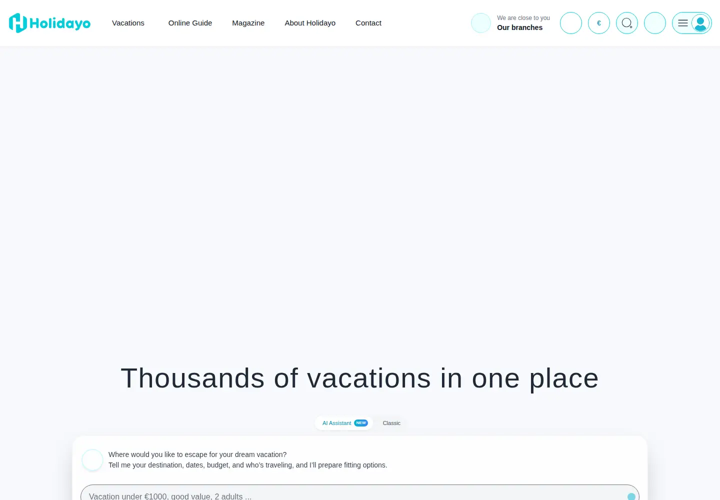 Screenshot of holidayo.com