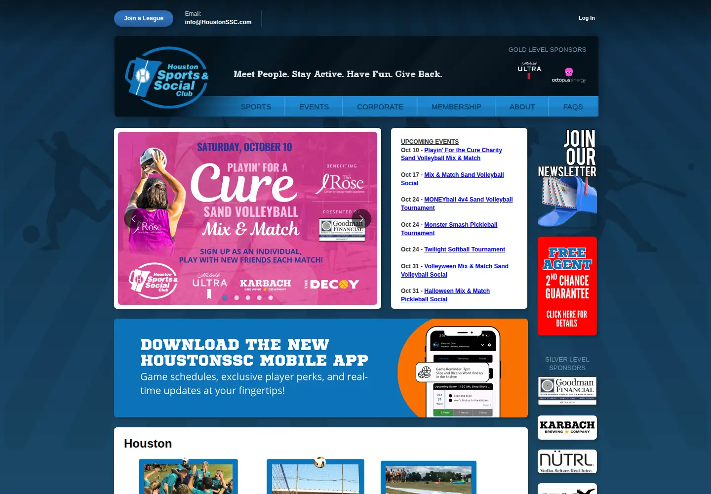 Screenshot of houstonssc.com