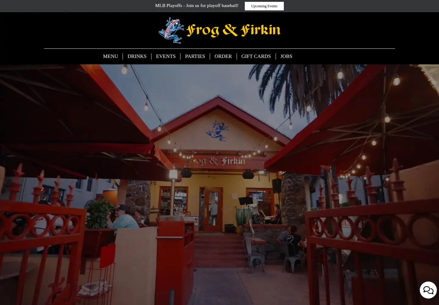 Screenshot of frogandfirkin.com
