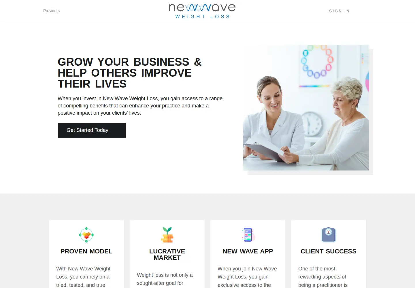 Screenshot of newwaveweightloss.com