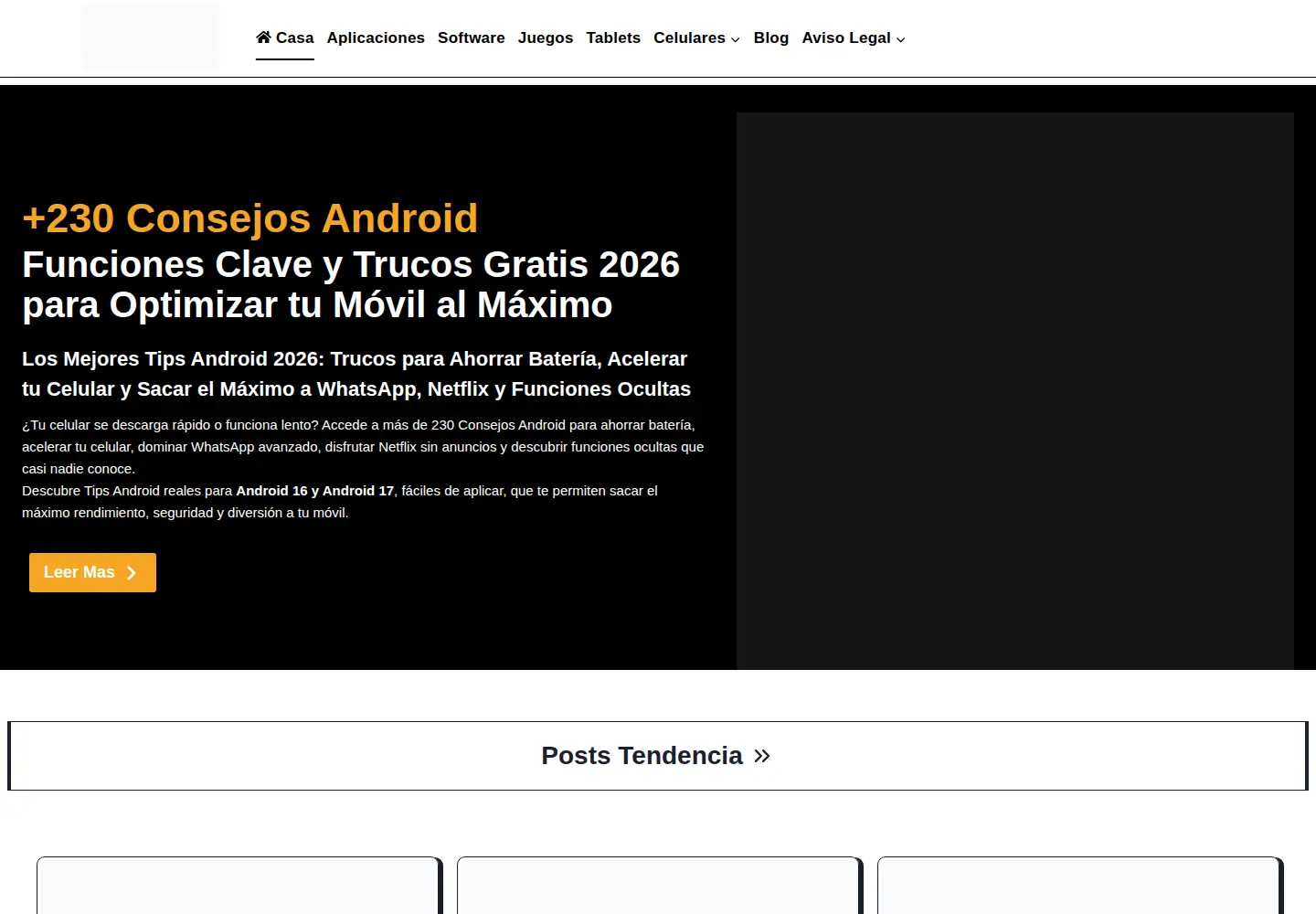 Captured homepage of consejosandroid.mx in the current scan