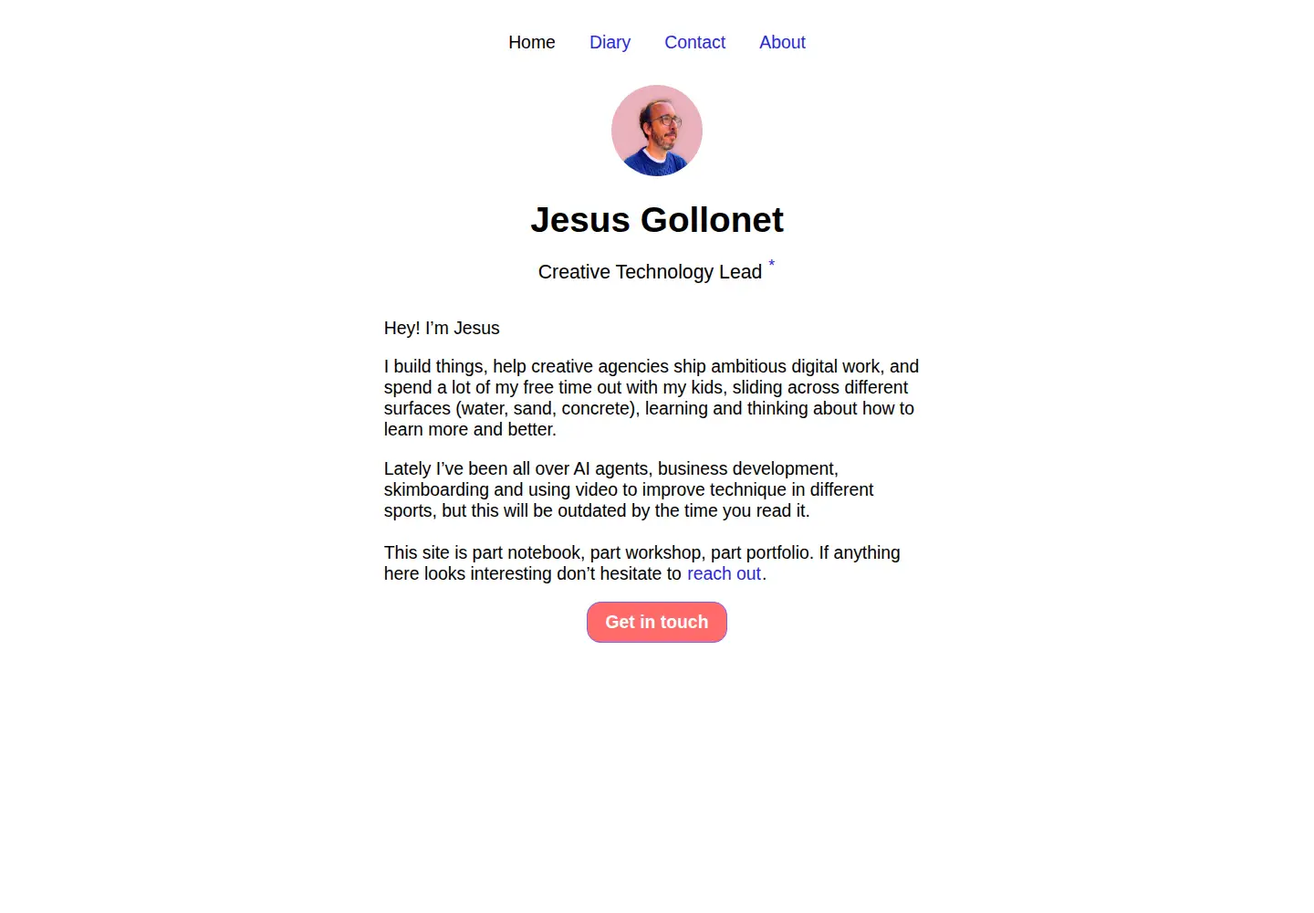 Screenshot of jesusgollonet.com