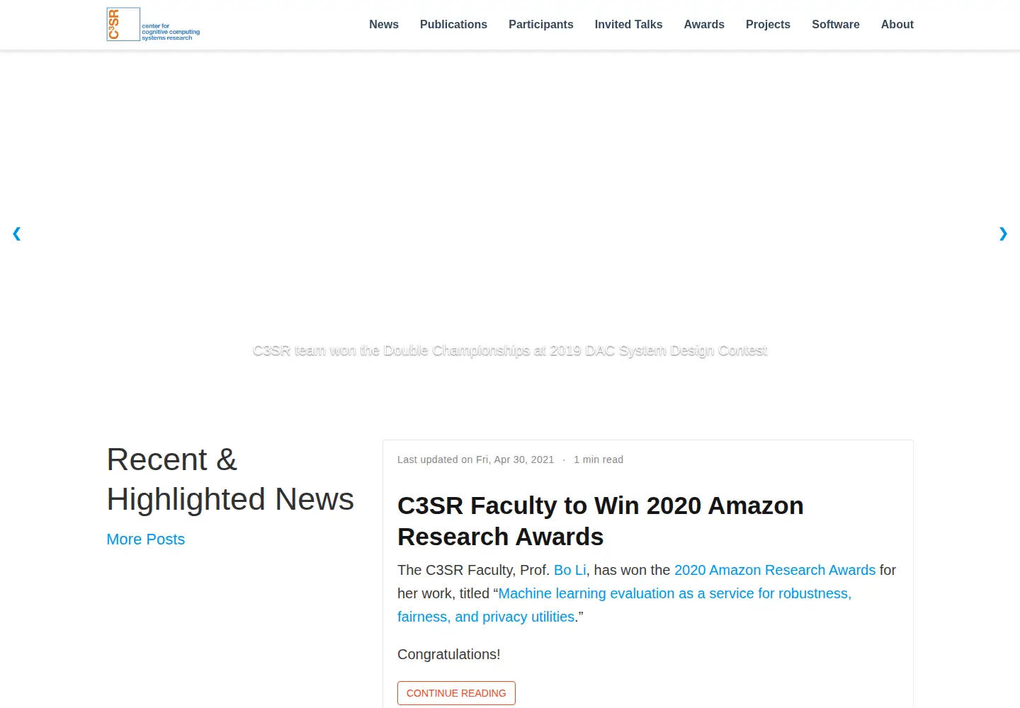 Captured homepage of c3sr.com in the current scan
