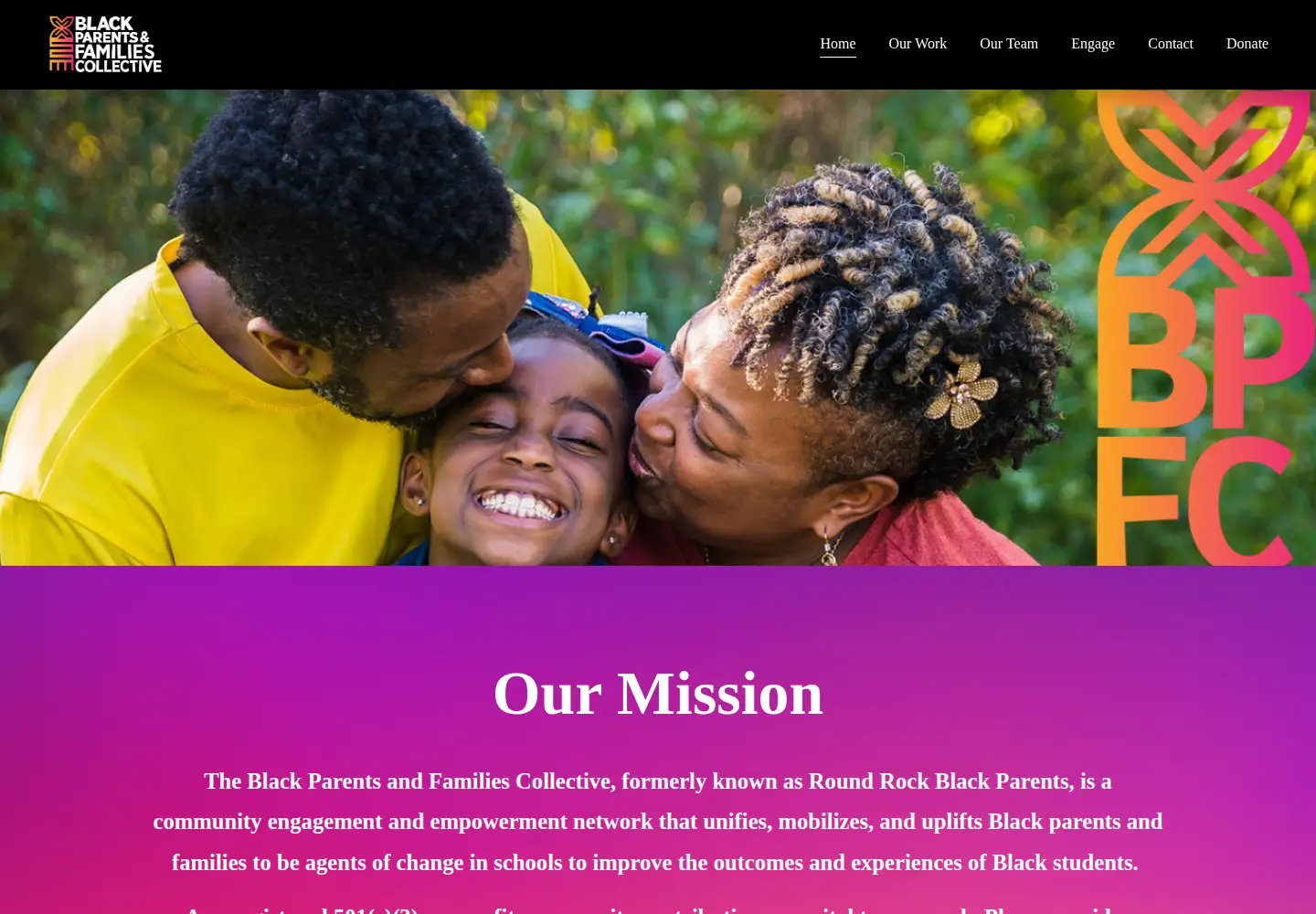 Screenshot of roundrockblackparents.org