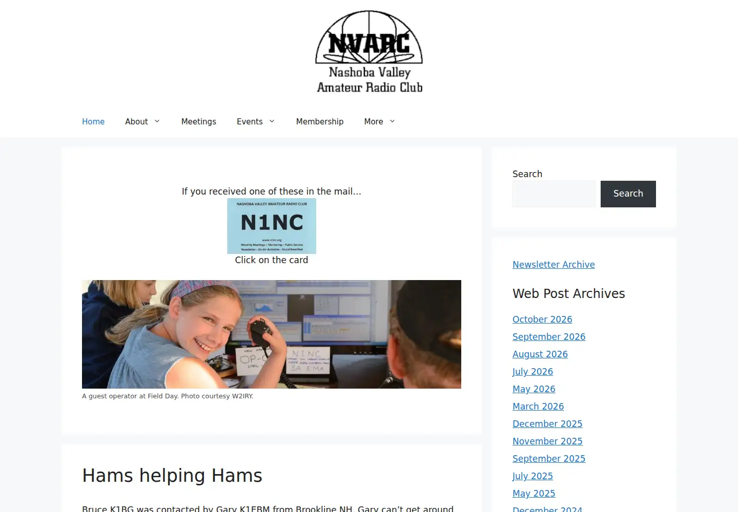 Captured homepage of n1nc.org in the current scan