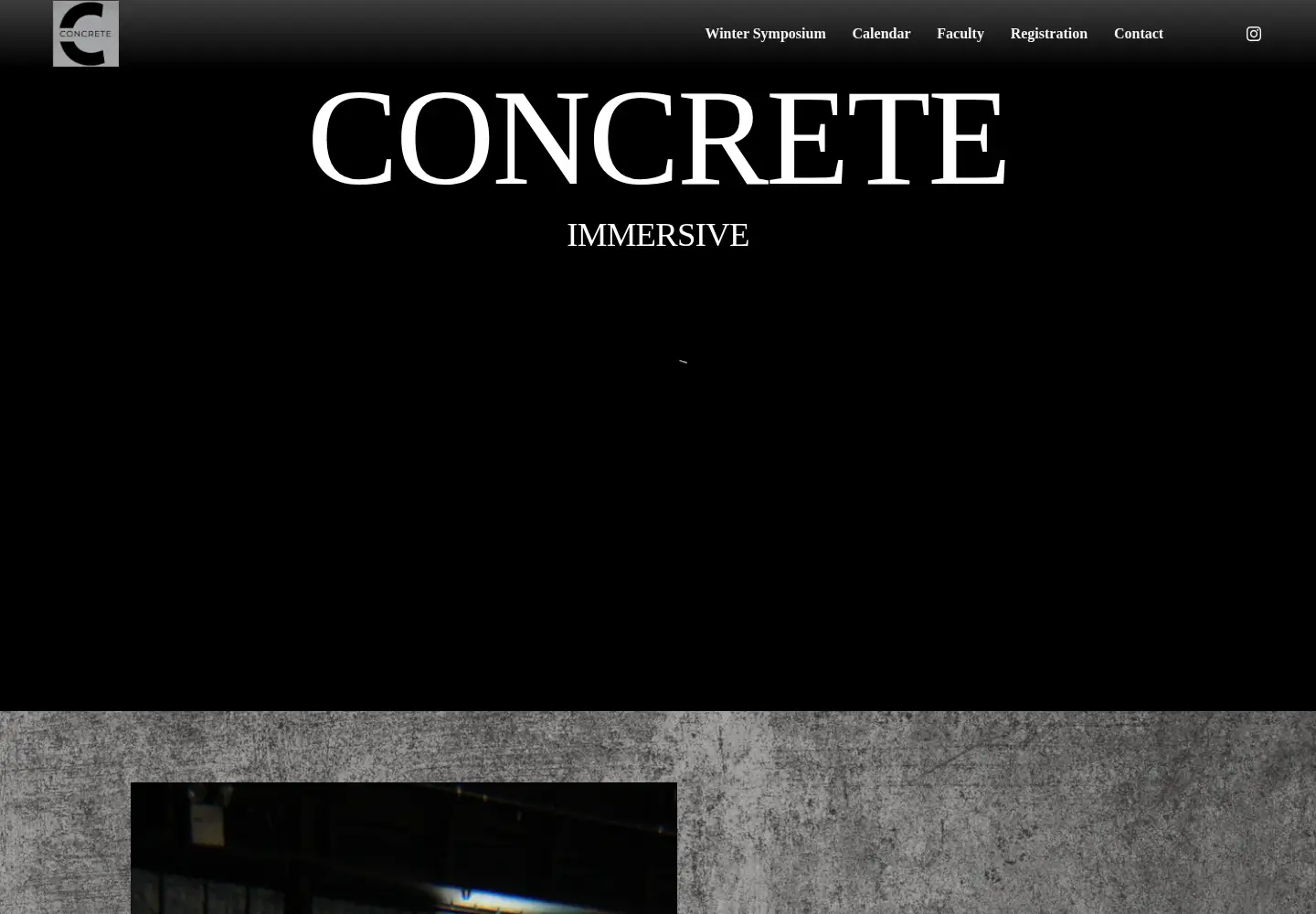 Captured homepage of concreteimmersive.org in the current scan