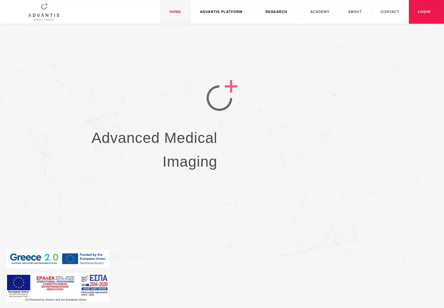 Captured homepage of advantis.io in the current scan