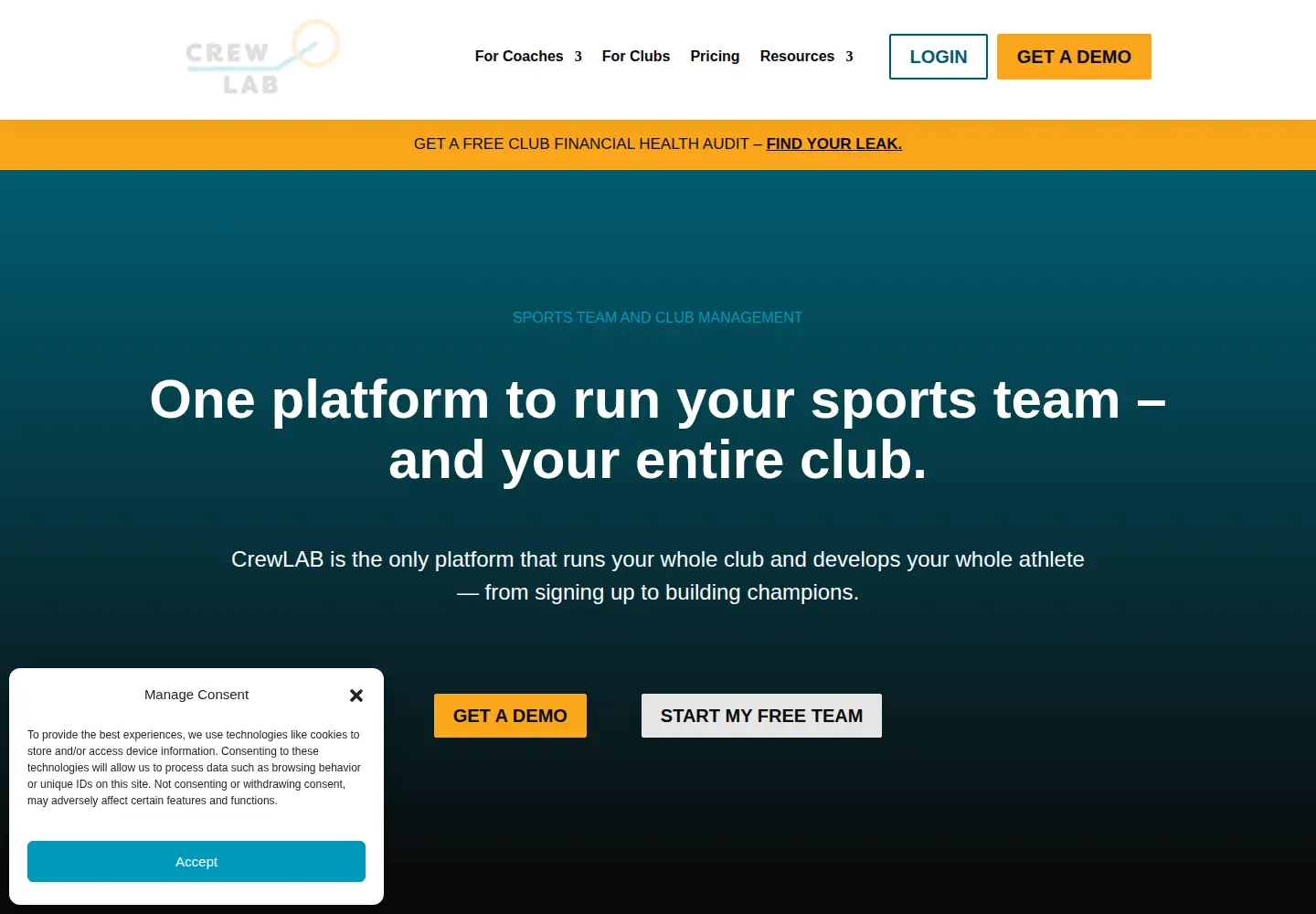 Screenshot of crewlab.io