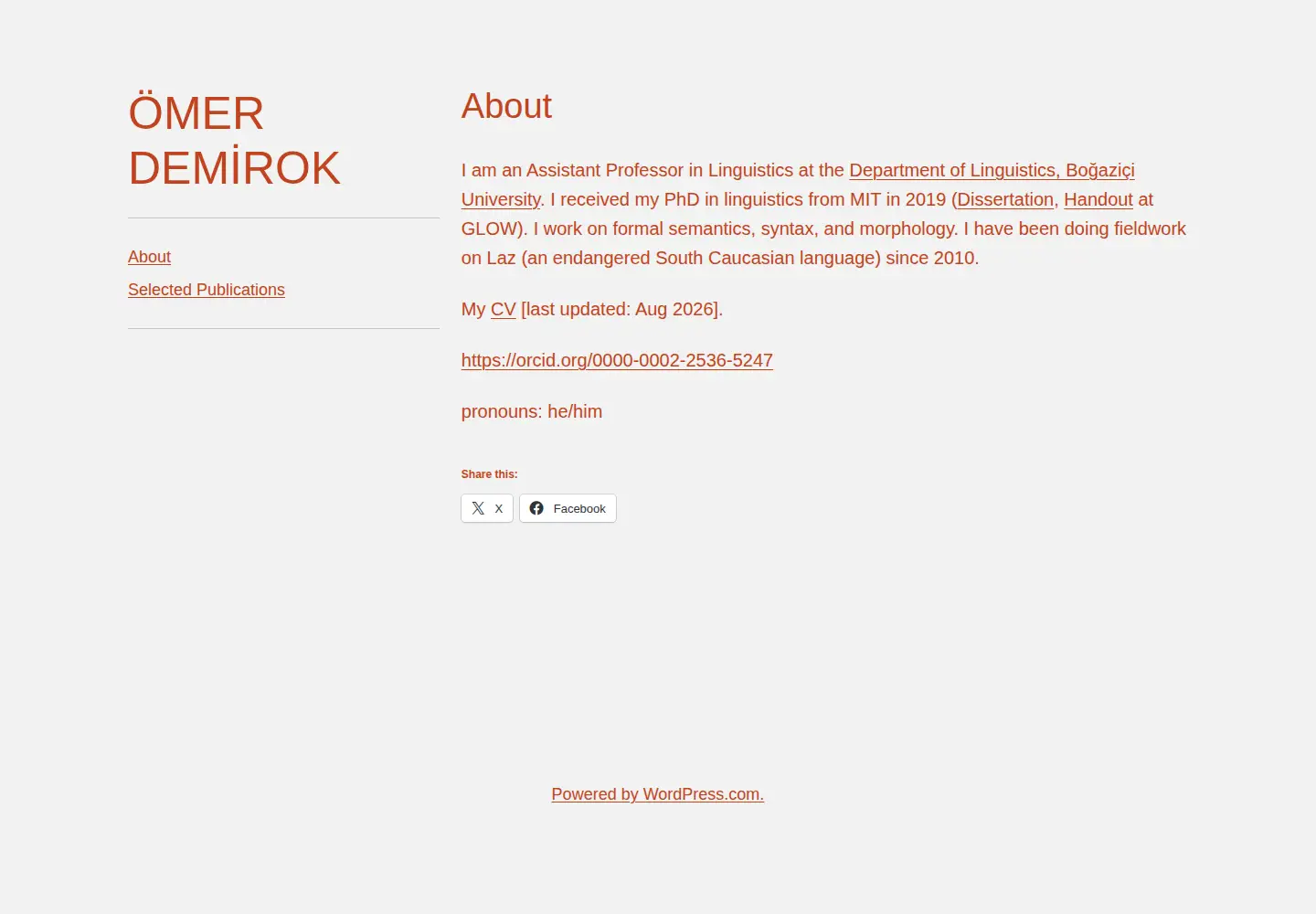 Captured homepage of omerdemirok.com in the current scan