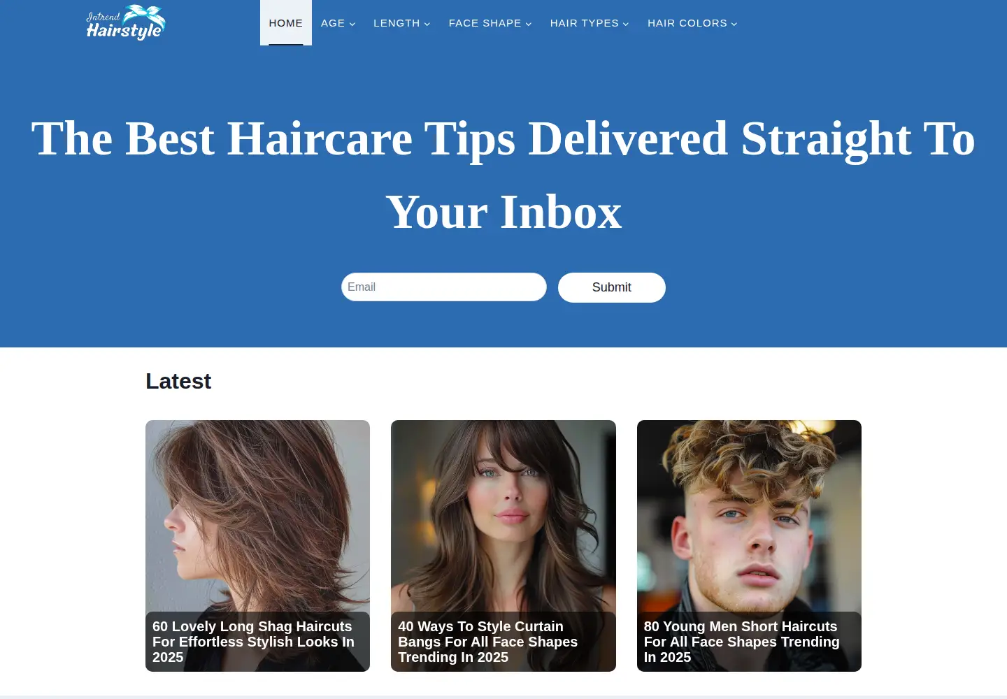 Screenshot of intrendhairstyle.com