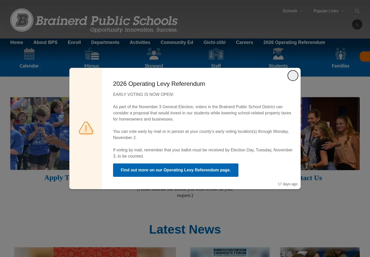 Screenshot of isd181.org