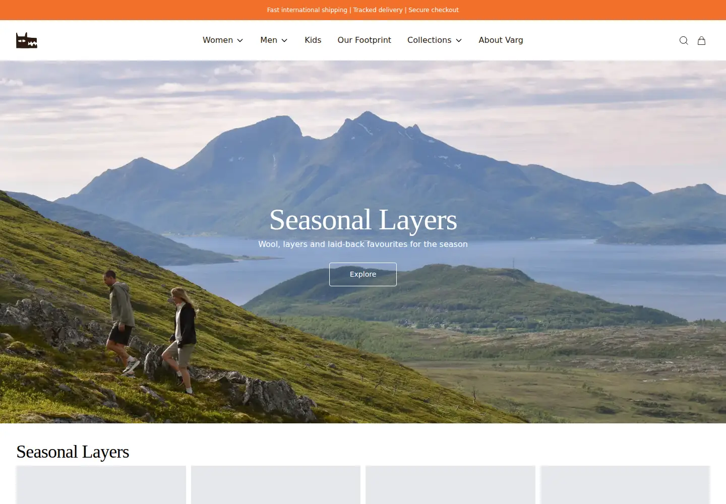 Screenshot of vargclothes.com