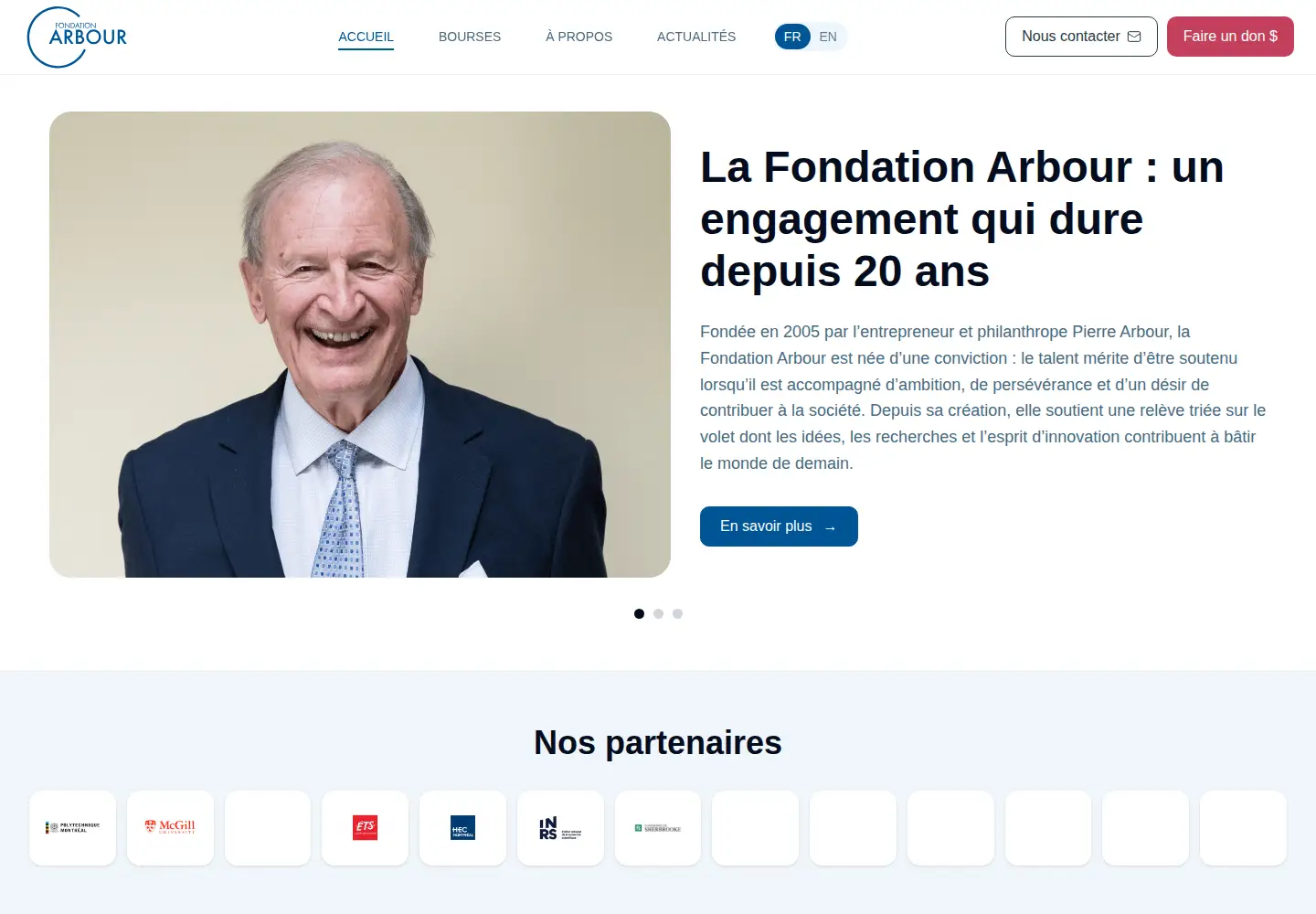 Screenshot of fondationarbour.com