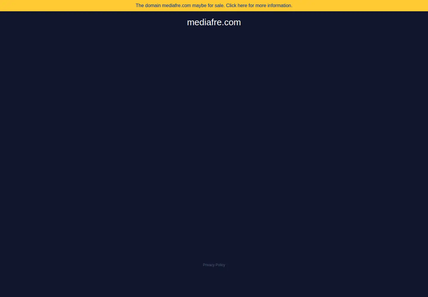 Captured homepage of mediafre.com in the current scan