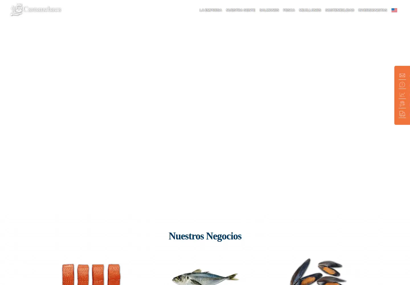Screenshot of camanchaca.cl