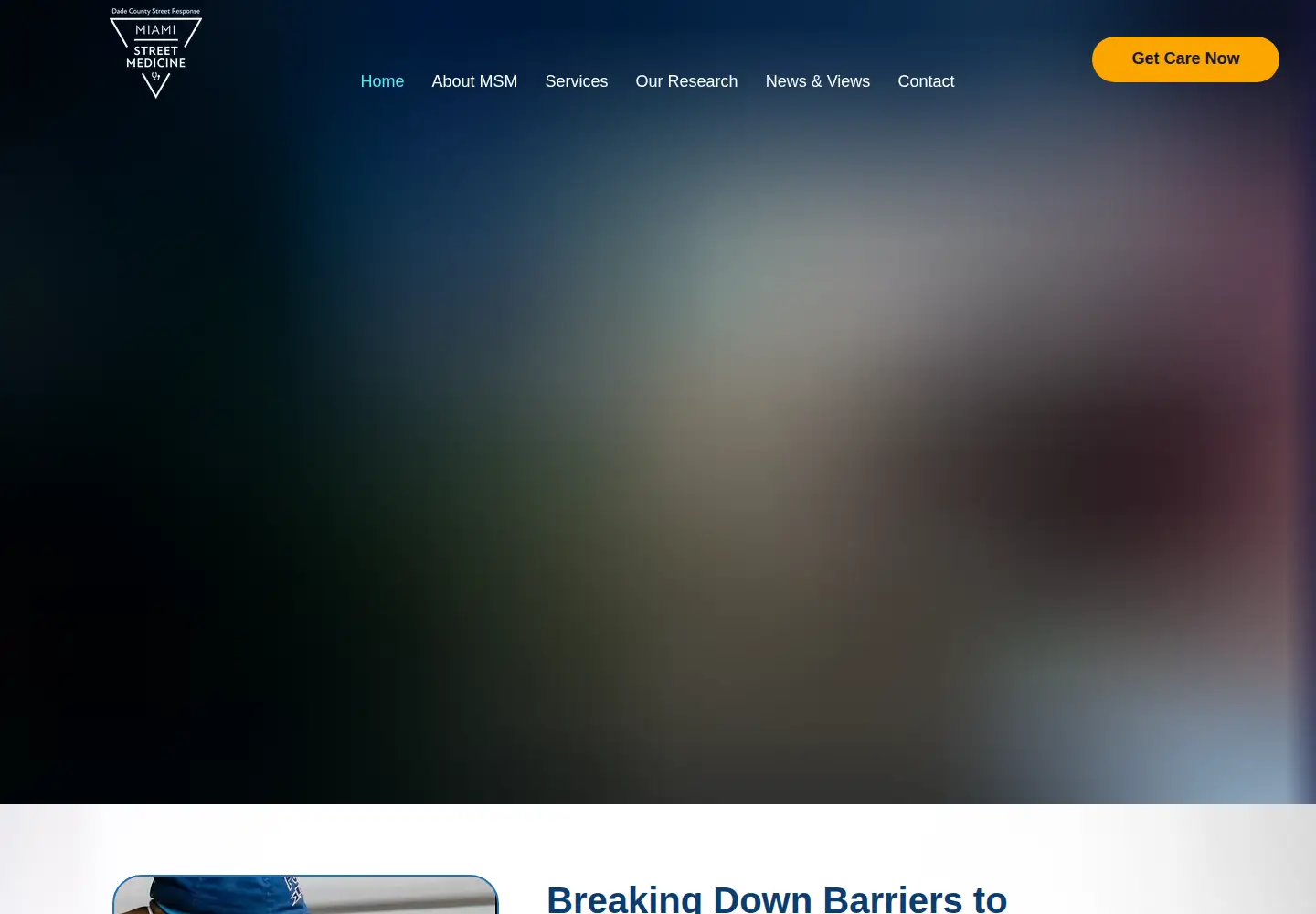 Captured homepage of miamistreetmedicine.org in the current scan