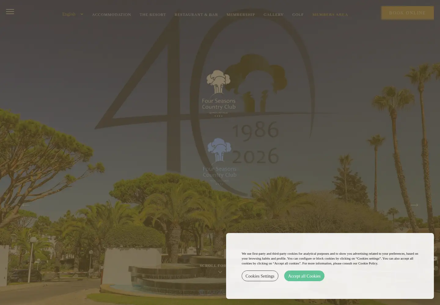 Screenshot of fourseasonscountryclub.com