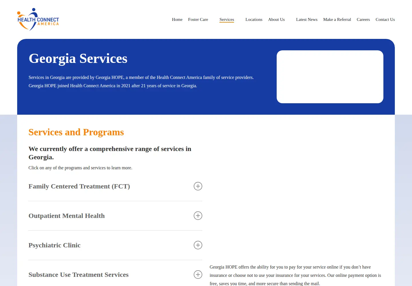 Screenshot of gahope.org