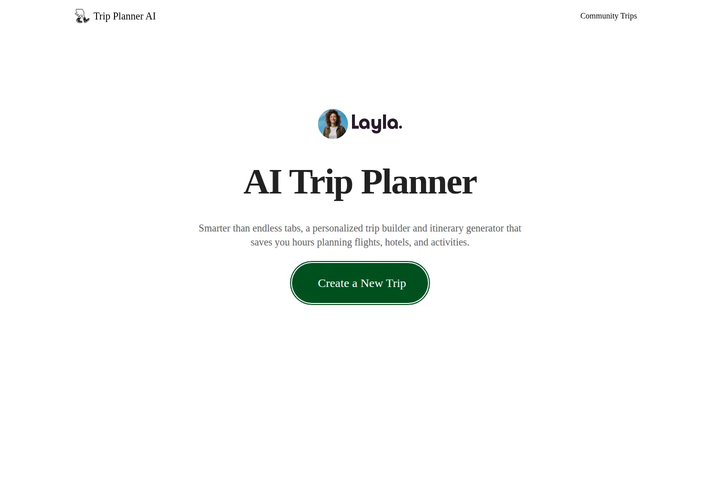 Screenshot of tripplanner.ai
