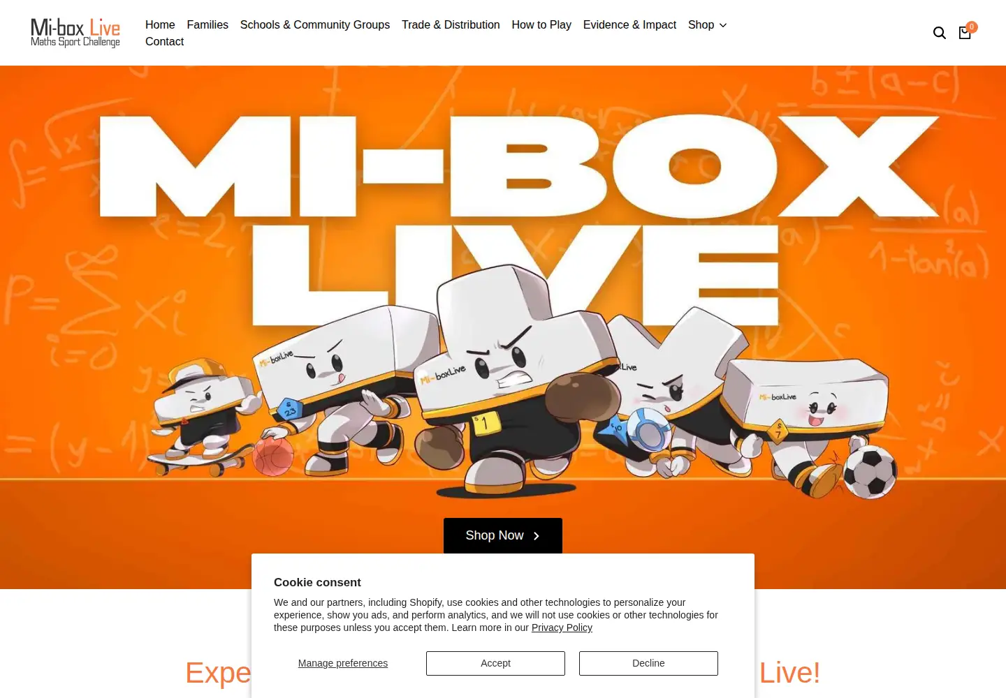 Screenshot of miboxlive.com