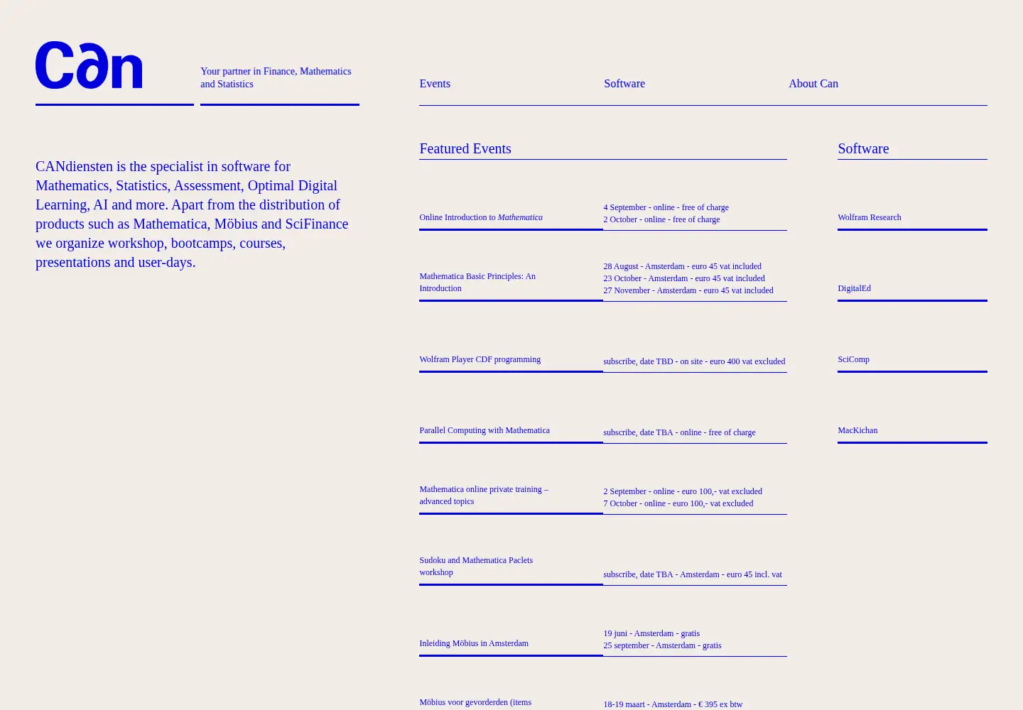 Captured homepage of can.nl in the current scan
