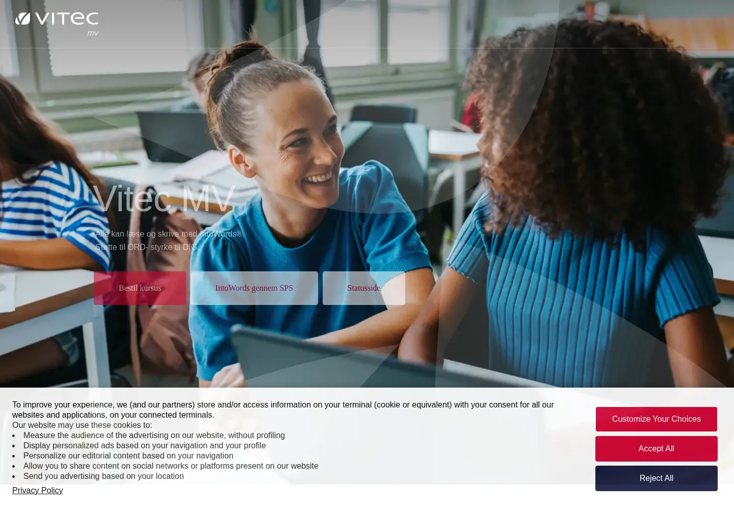 Screenshot of vitec-mv.com
