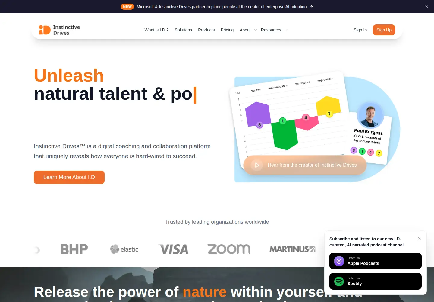 Screenshot of instinctivedrives.com