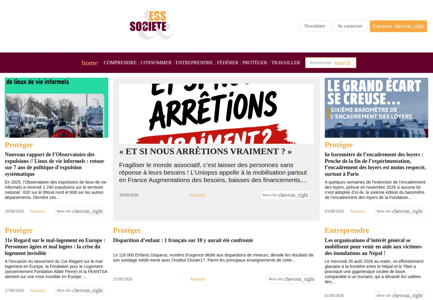 Screenshot of ess-et-societe.net