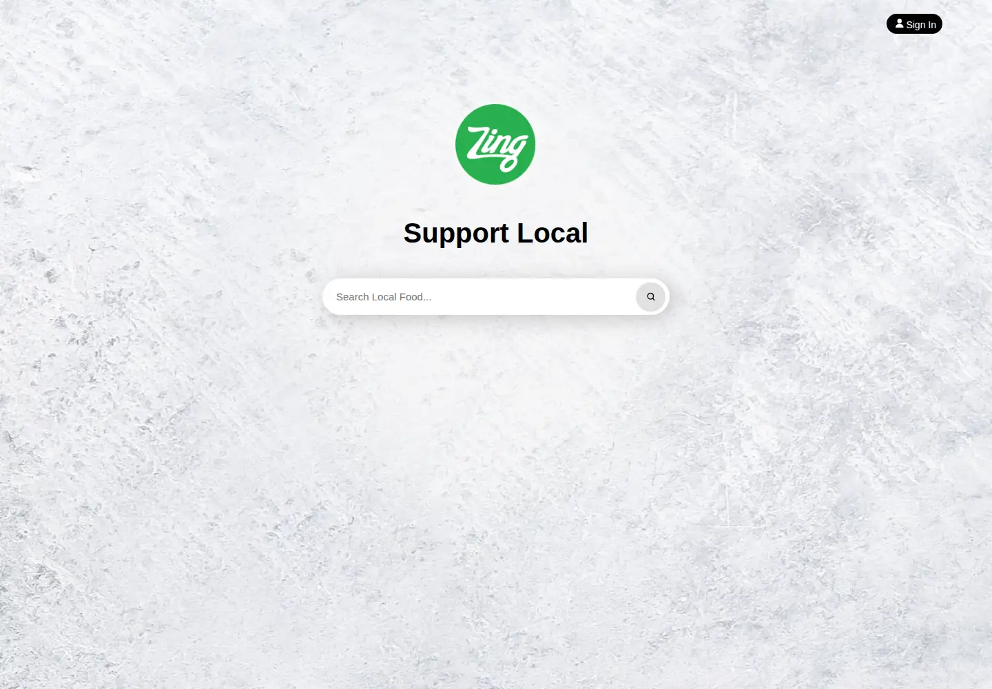 Screenshot of zingmyorder.com