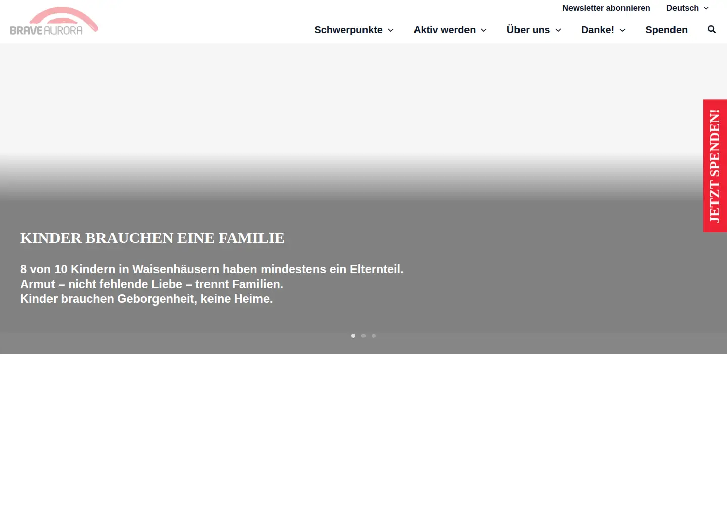 Captured homepage of braveaurora.com in the current scan