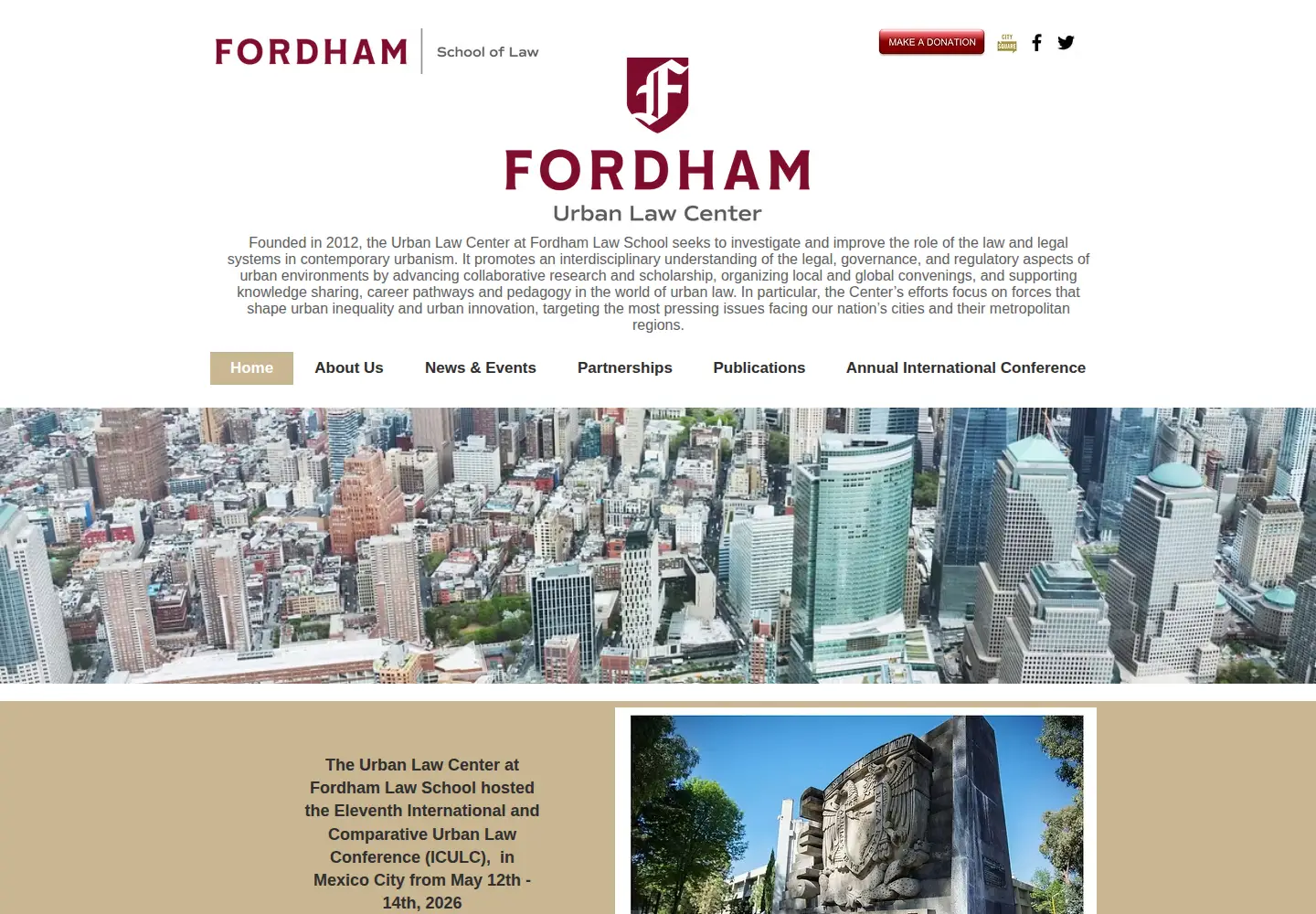 Captured homepage of urbanlawcenter.org in the current scan