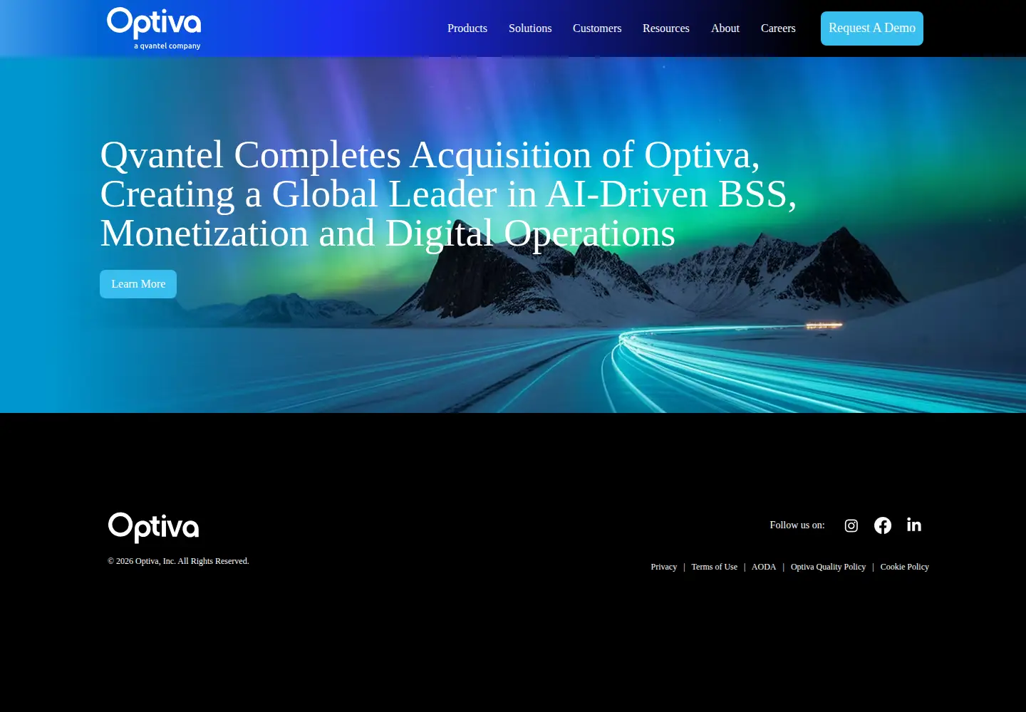 Screenshot of optiva.com