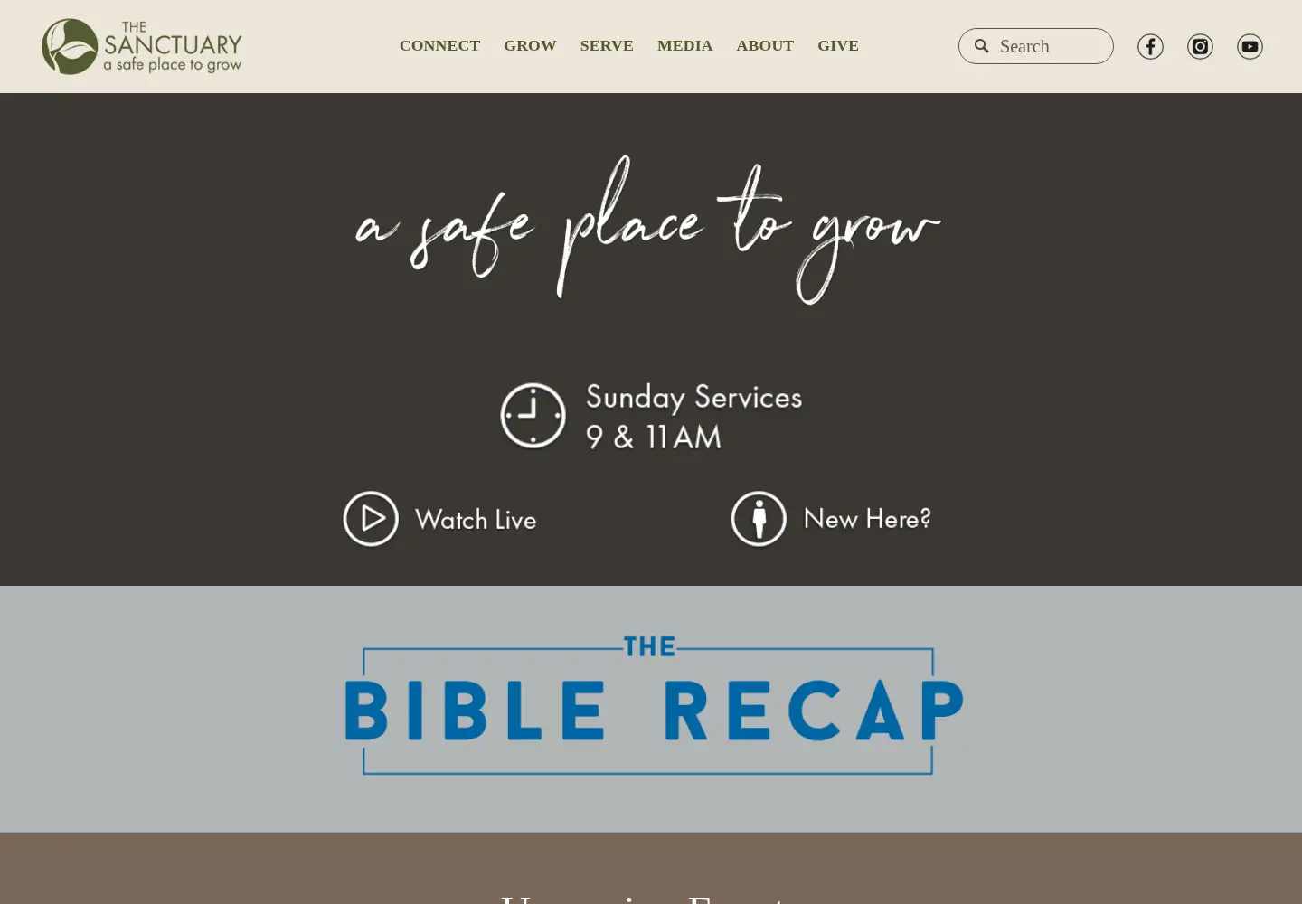 Screenshot of thesanctuarychurch.com