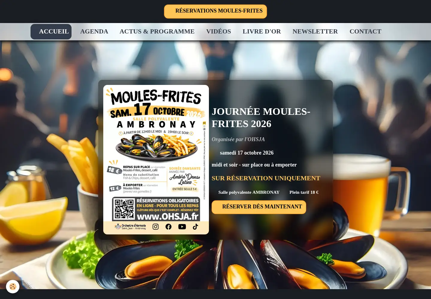 Captured homepage of ohsja.fr in the current scan