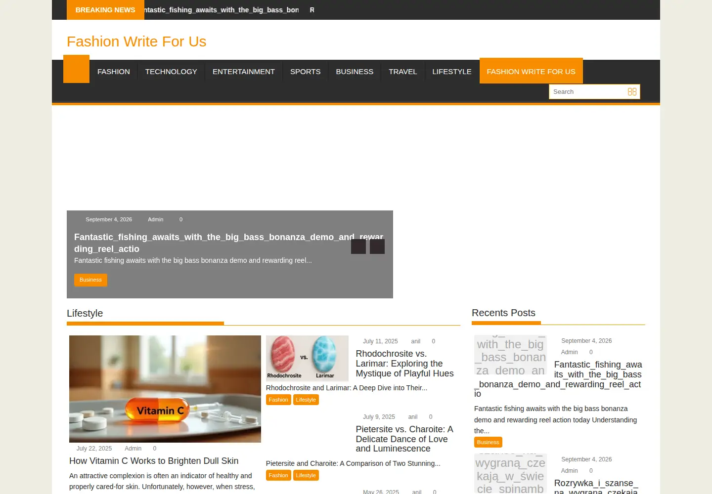 Screenshot of fashionwriteforus.com