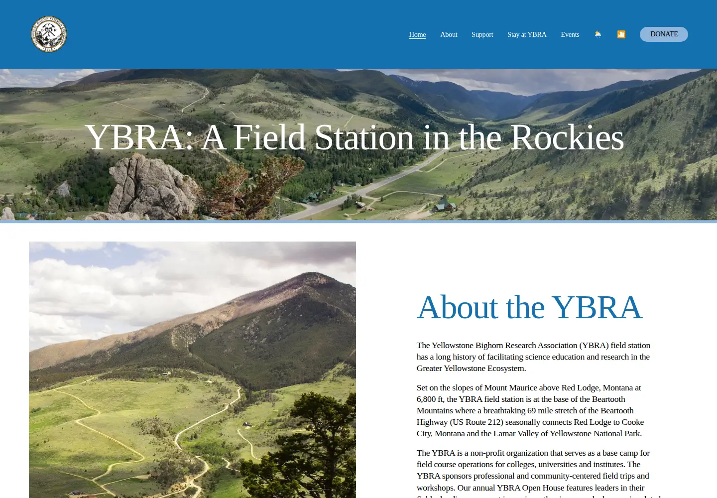 Screenshot of ybra.org