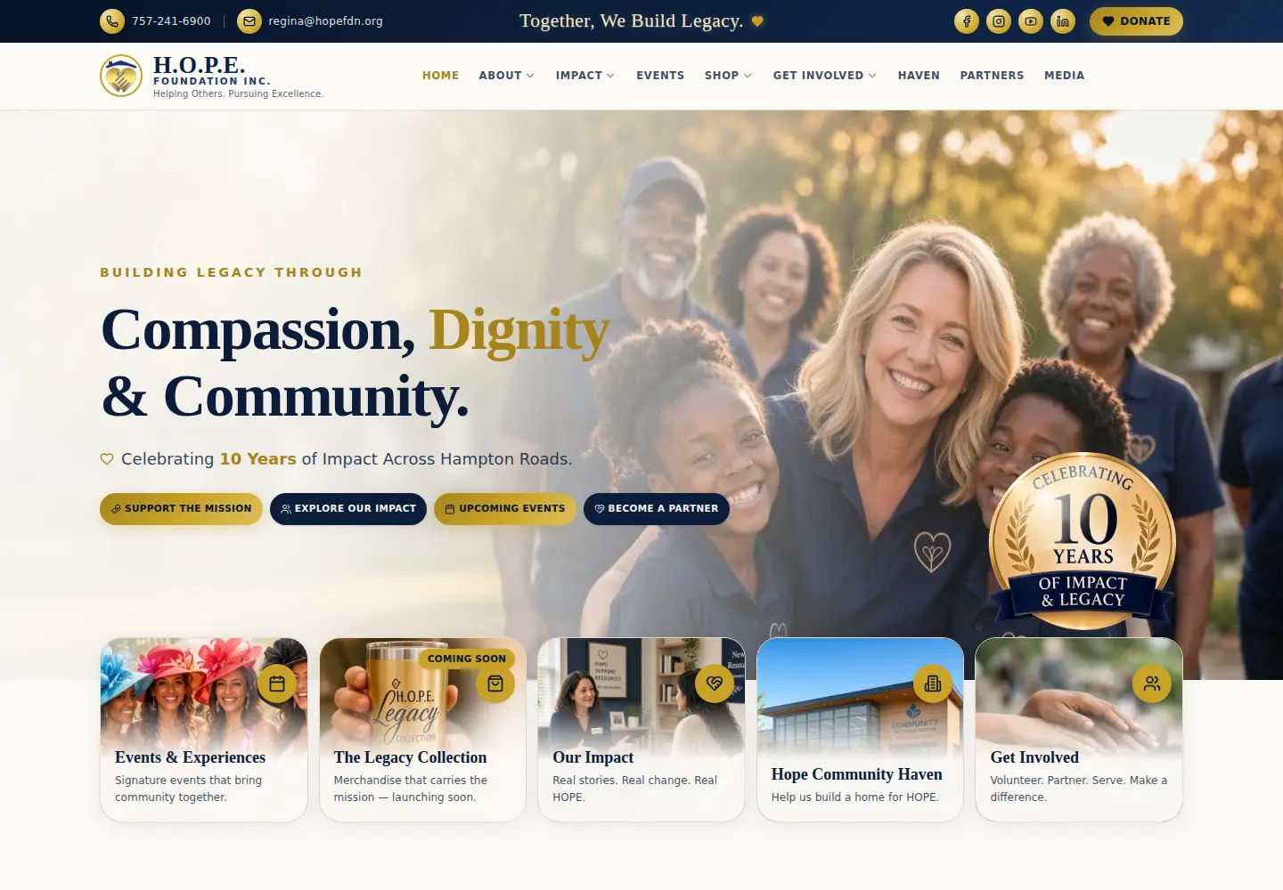 Screenshot of hopefdn.org