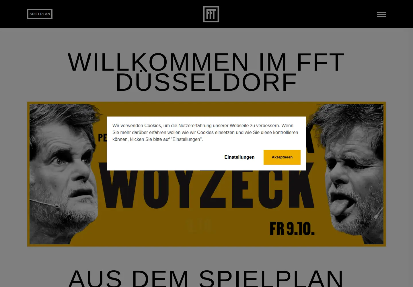 Captured homepage of fft-duesseldorf.de in the current scan