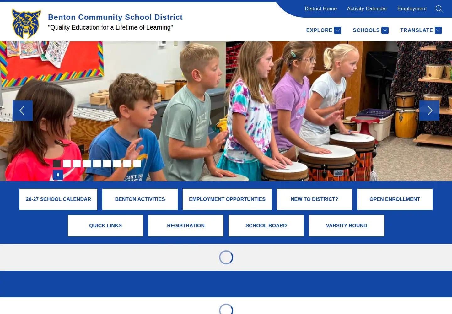 Screenshot of benton.k12.ia.us